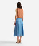 ALVIERO MARTINI Gonna con baschina in denim leggero Blu Bleach