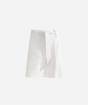ALVIERO MARTINI Bermuda tinto capo in cotone Gesso