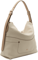 CALEIDOS Borsa a sacca in pelle beige made in Italy
