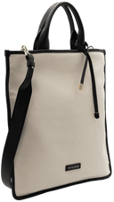 CALEIDOS Borsa a mano in canvas e pelle mis grande made in Italy