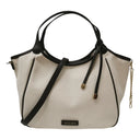 CALEIDOS Borsa a spalla in canvas e pelle mis. grande Made in Italy