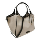 CALEIDOS Borsa a spalla in canvas e pelle mis. grande Made in Italy