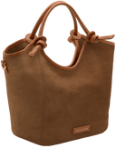 CALEIDOS Borsa a spalla in pelle scamosciata Beige Made in Italy