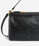 Alviero Martini Antique Geo Leather bauletto Nero