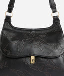 Alviero Martini Antique Geo Leather tracolla Nera
