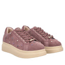 Tosca blu Sneaker City Jungle con strass colore malva