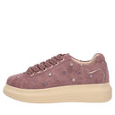 Tosca blu Sneaker City Jungle con strass colore malva