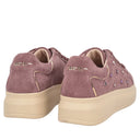 Tosca blu Sneaker City Jungle con strass colore malva