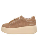 Tosca blu Sneaker Sweet City in suede con cuore gioiello colore cuoio