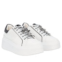 Tosca blu Sneaker Sweet City in pelle con farfalle colore bianco/nero