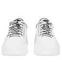 Tosca blu Sneaker Sweet City in pelle con farfalle colore bianco/nero