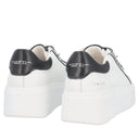 Tosca blu Sneaker Sweet City in pelle con farfalle colore bianco/nero