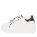 Tosca blu Sneaker Sweet City in pelle con farfalle colore bianco/nero