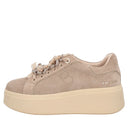 Tosca blu Sneaker Sweet City in suede con fiocchetti colore beige