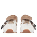 Tosca blu Sneaker Eclipse in cavallino con charm colore bianco/cuoio