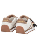 Tosca blu Sneaker Eclipse in cavallino con charm colore bianco/cuoio