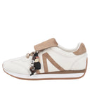 Tosca blu Sneaker Eclipse in cavallino con charm colore bianco/cuoio