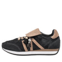Tosca blu Sneaker Eclipse in cavallino con charm colore bianco/cuoio