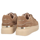 Tosca blu  SNEAKER CITY LUXE realizzata in pelle scamosciata e lana intrecciata.
