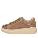 Tosca blu  SNEAKER CITY LUXE realizzata in pelle scamosciata e lana intrecciata.