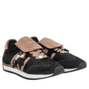 Tosca blu Sneaker Eclipse in cavallino con charm colore bianco/cuoio