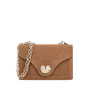 Tosca blu Tracollina Sweet Bag in suede colore cuoio