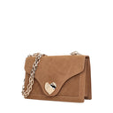Tosca blu Tracollina Sweet Bag in suede colore cuoio
