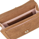 Tosca blu Tracollina Sweet Bag in suede colore cuoio