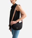 Alviero Martini Breeze Nylon tracolla a mezzaluna piccola Nera