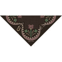 Tosca blu Foulard in lana Frida con stampa personalizzata colore testa di moro
