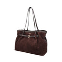Tosca blu Shopping bag in suede Pattie colore testa di moro
