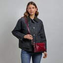 THE BRIDGE Borsa tracolla in pelle chiusa con zip FRIDA