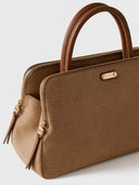 Borbonese URBAN Borsa a mano in tela rivestita Op e Pelle