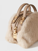 Borbonese BAULETTO MINI Borsa a tracolla in faux fur