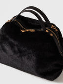 Borbonese BAULETTO SMALL Borsa a tracolla in faux fur