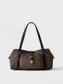 Borbonese POCHE BAULETTO MEDIUM Borsa a spalla in tessuto riciclato Op e Pelle