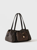 Borbonese POCHE BAULETTO MEDIUM Borsa a spalla in tessuto riciclato Op e Pelle