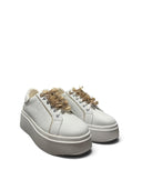 Tosca blu Sneaker Sweet City in pelle con fiocchetti colore bianco