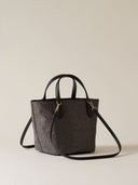 Borbonese Borsa Shopping S. Donna OP Naturale in Tessuto e Vitello Stampa OP con Manici
