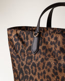Borbonese Borsa Shopping S. Donna OP Naturale in Tessuto e Vitello Stampa OP e animalier con Manici
