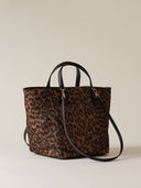 Borbonese Borsa shopping PRIVE in tessuto stampa Op e animalier
