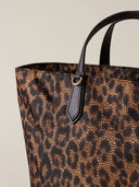 Borbonese Borsa shopping PRIVE in tessuto stampa Op e animalier