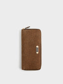 Borbonese PORTAFOGLIO LARGE ZIP AROUND SLIM di Pelle