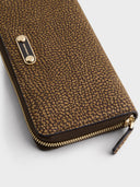 Borbonese PORTAFOGLIO LARGE ZIP AROUND SLIM di Pelle