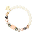 Sodini bijoux Bracciale elastico grandi perle, cristalli, perline Hera - Multicolor