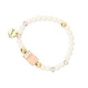 Sodini bijoux Bracciale elastico perle e cristallo Hera - Rosa