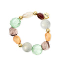 Sodini bijoux Bracciale elastico elementi large Rea - Multicolor
