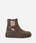 Alviero Martini Beatles in pelle scamosciata con elastico e cinturino Taupe