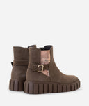 Alviero Martini Beatles in pelle scamosciata con elastico e cinturino Taupe
