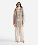 Alviero Martini Cappotto imbottito in panno misto lana e nylon Nocciola